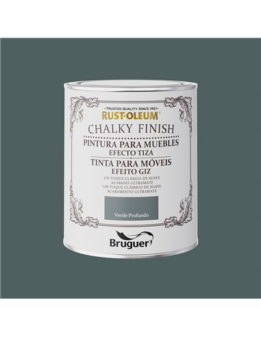 Rust-oleum chalky finish muebles verde profundo0,750l 5733890 bruguer