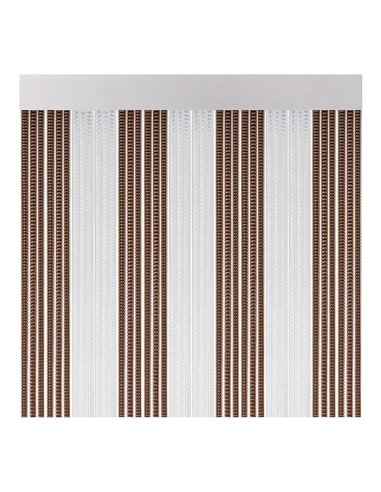 Cortina porta modelo "Lisboa" Cor Castanho-cristal 90x210cm M63185 Acudam