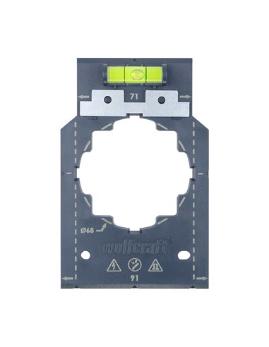 Plantilla para marcar y alinear, para medidas de 71 y 91mm 5975000 wolfcraft