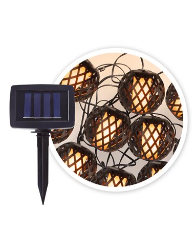 Guirlande lumineuse LED solaire décorative Tenali 2M 2600-2700K IP44