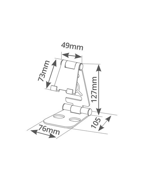 Soporte móvil/tablet multiángulo plegable máximo 10"