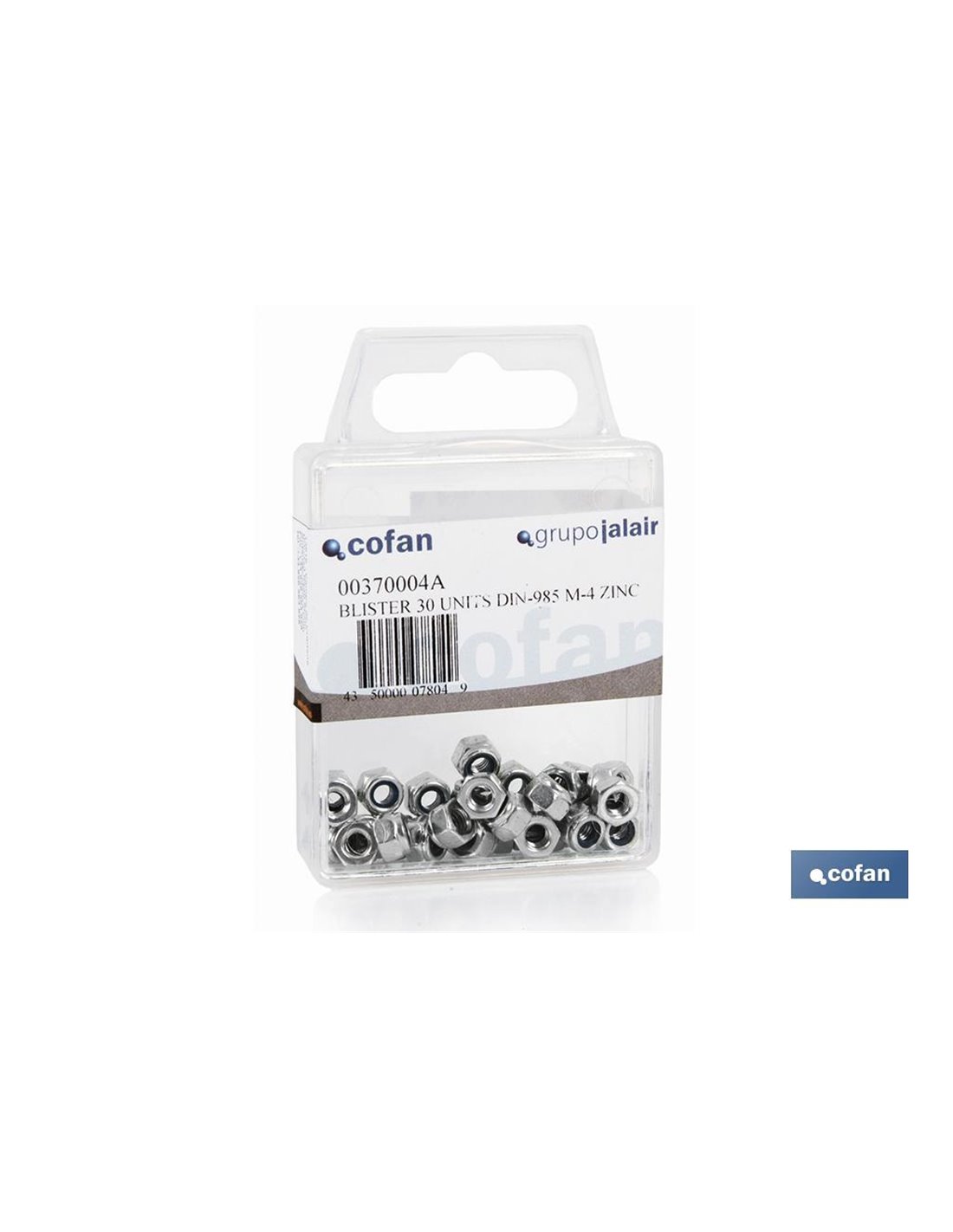 Ecrous Hexagonaux Autobloquants En Nylon Din M Zinc Blister De Unit S