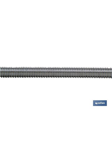 DIN-975 C-4.8 Whitworth 1 1/2 Z Esquerda - Rosca Esquerda Rod 1m Zincado