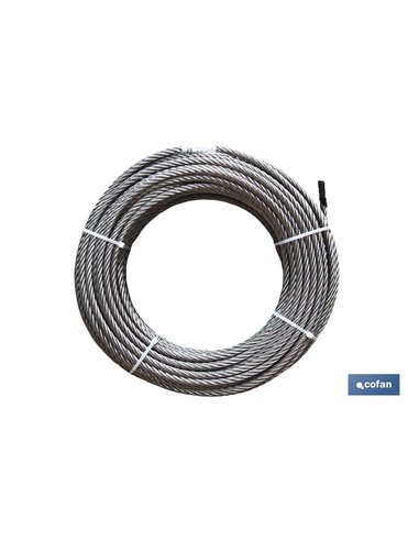 Rollo Cable Galvanizado 50M 2mm D-1770 6x7+1