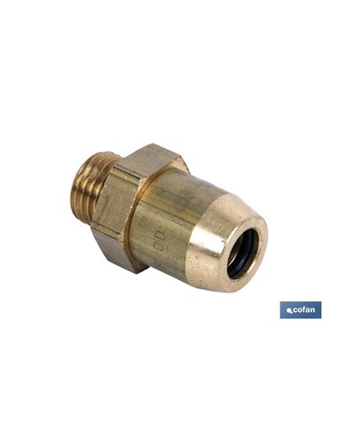 Conector raufoss tubo 1/4-rosca 10x100