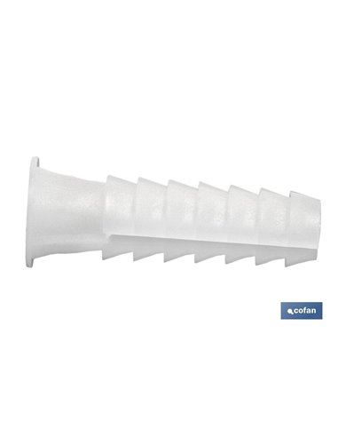 Blister de 15 Unidades Tampão Plástico Branco 6 mm