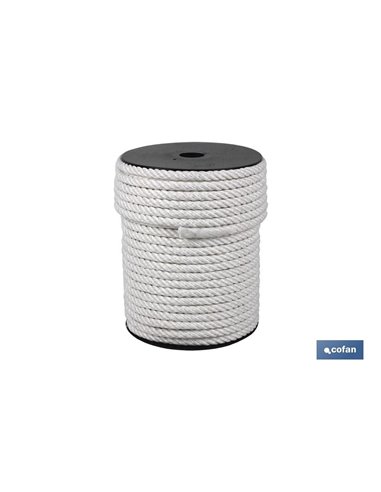 Carrete Cuerda Nylon Mate 4/C 6 Mm 200 Mts blanco