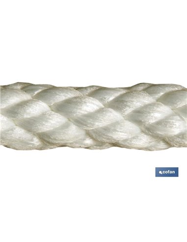 Rotolo corda nylon opaco 14 mm, 100 m, bianco