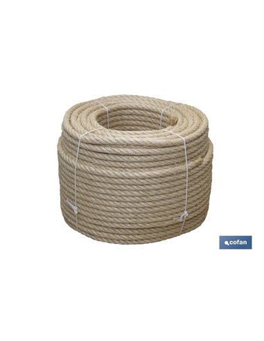 Corda Sisal 4 Folhas 6 mm 200 Mts Natural