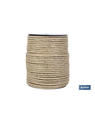 Corda Sisal 4 Folhas 6 mm 100 Mts Natural