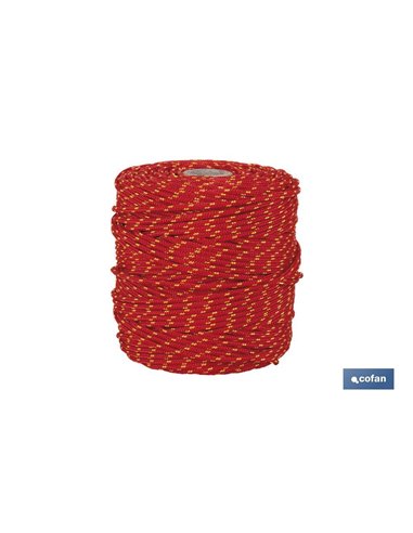 Cordón Trenzado Hippie Rojo/Amarillo 3mm X 25 M