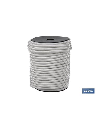 Cuerda Elastica (Látex 1ª) 12mm 25 M. blanco