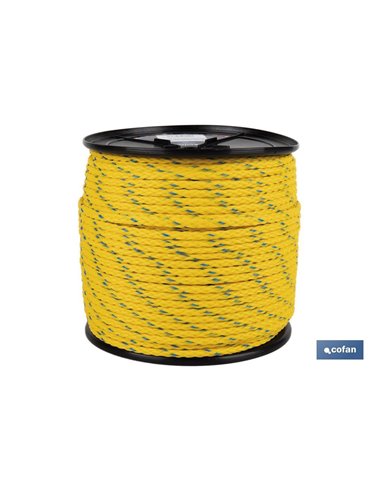 Carretel de Corda Náutica Multiuso 6 mm 200 M Amarelo/Azul