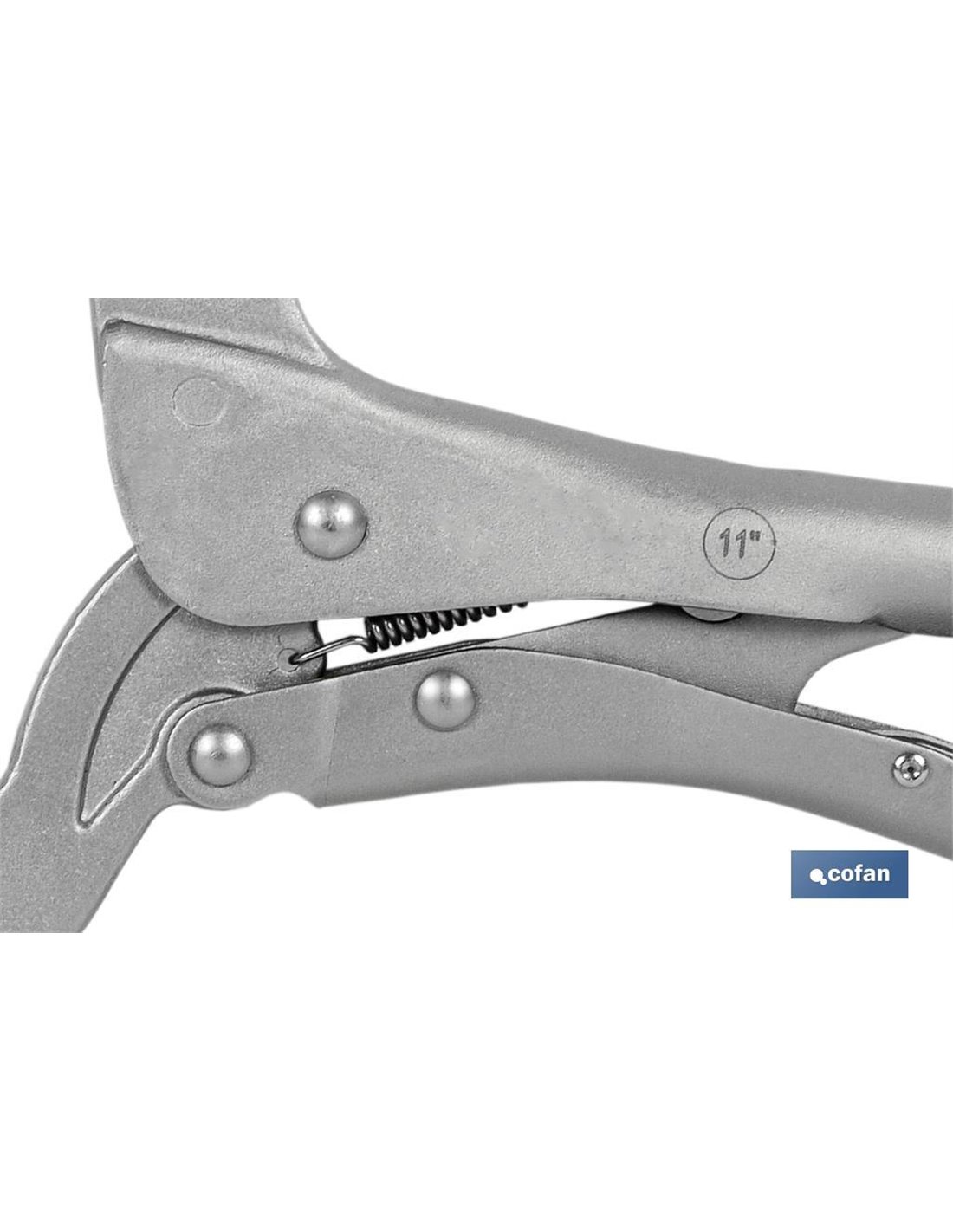 Pince-étau avec serre-joint en C avec coussinets pivotants Grip-on