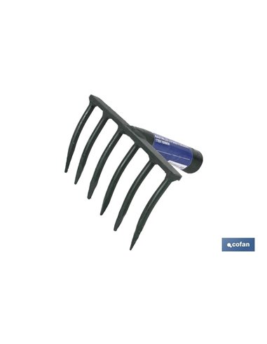 Ancinho Forjado de 6 Dentes 178x100mm