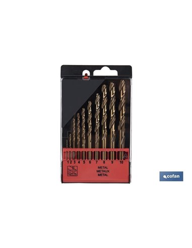 Estuche Brocas Hss-Co - Medidas: 1 - 10 Mm (10 Pcs.)