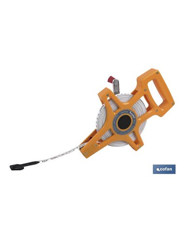 Cinta Métrica Fibra Vidrio Con Mango 50m