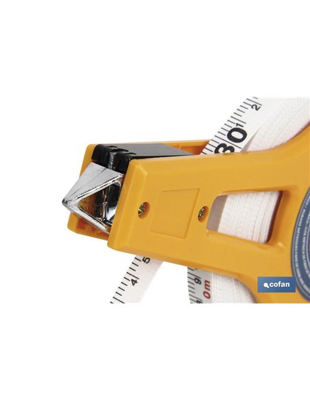Cinta Métrica Fibra Vidrio Con Mango 50m