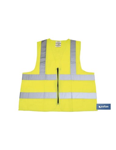 Chaleco Amarillo Con Cremallera T-M