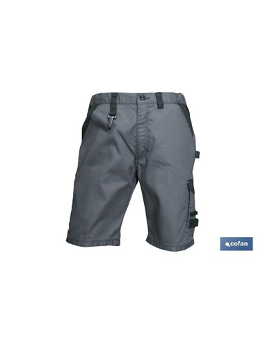 Bermudas De Trabajo Poulsen 280gms/M Gris-Negro T-38