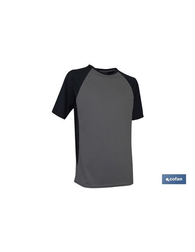 Camiseta Pilote Respirável Cinza-Preta 160g/M2 TL