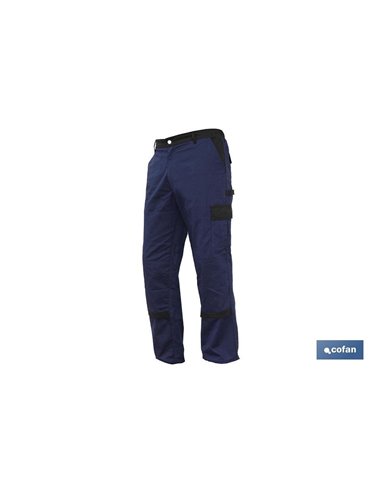 Calça de trabalho flexível Jano Slim Fit Marinho/Preto T-44