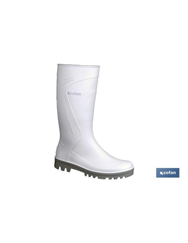 Bota de chuva em PVC branco tamanho 37