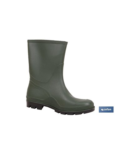 Bota Meia Redonda em Pvc Verde Tamanho 42