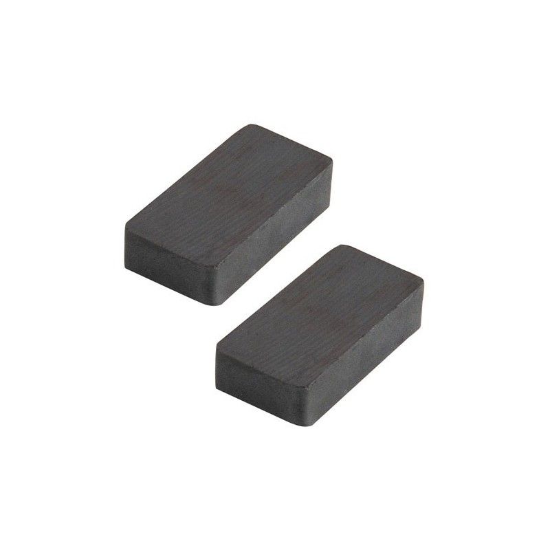 Ímã retangular de ferrite Wolfpack 40x20x10 mm. (Blister 2 peças)