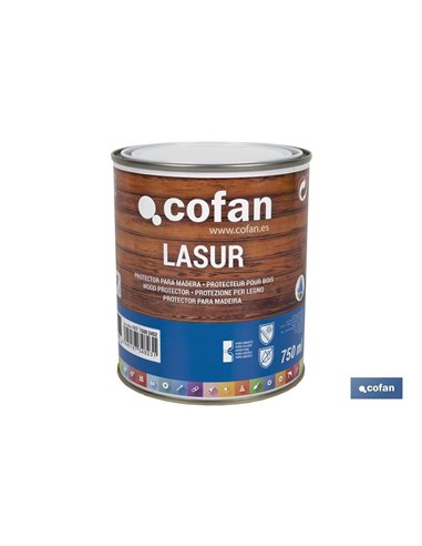 Lasur Protector Al Agua Para Madera Mate Roble 750 Ml