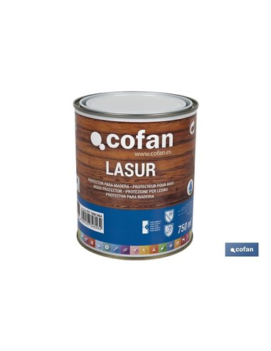 Lasur Protector Al Agua Para Madera Mate Nogal 750 Ml