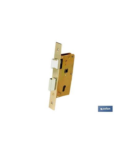 Cerradura De Embutir + Cerradero D47 E40 De Latón (Puertas De Madera)