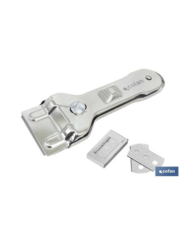 Raspador Vitrocerâmico INOX. Modelo Sena 13,5x4,5 cm