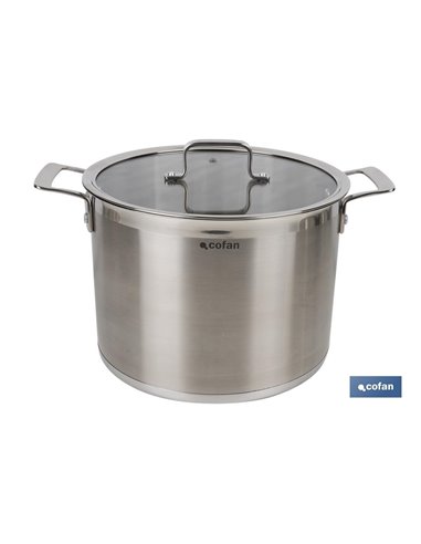 Cacerola Con Tapa 9.7l Acero Inox 18/10 Modelo Cadenza