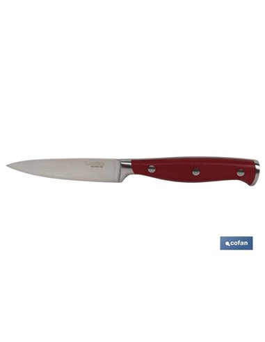 Cuchillo Puntilla Cocinero Hoja 9cm Modelo Aguacejo Rojo