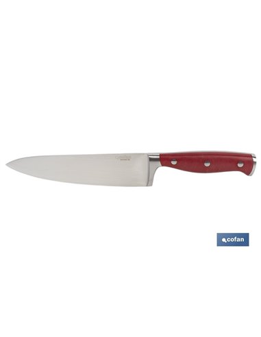 Cuchillo Cocina Hoja 17cm Modelo Aguacejo Rojo