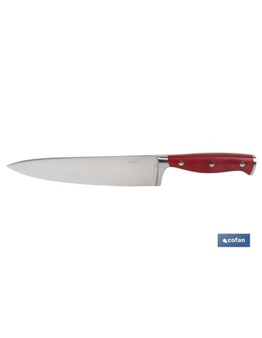 Cuchillo Cocina Hoja 20cm  Modelo Aguacejo Rojo