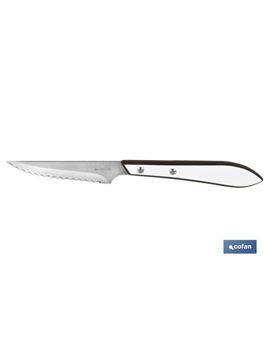 Pack 3 Cuchillo Chuletero  Microdentado Hoja 10cm  Modelo Gulash Blanco