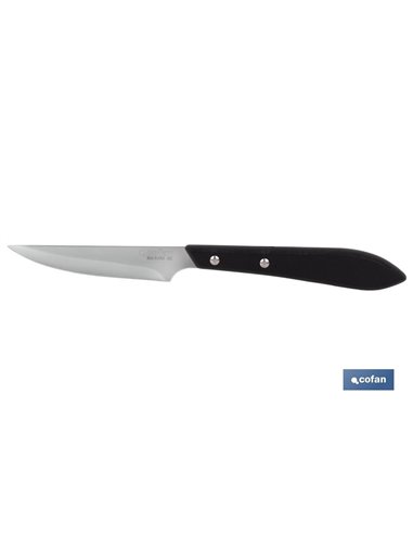 Pack 3 Cuchillo De Mesa Con Filo Hoja 10cm  Modelo Gulash Negro