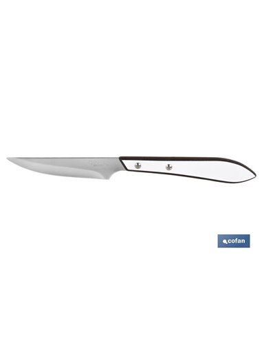 Pack 3 Cuchillo De Mesa Con Filo Hoja 10cm  Modelo Gulash Blanco