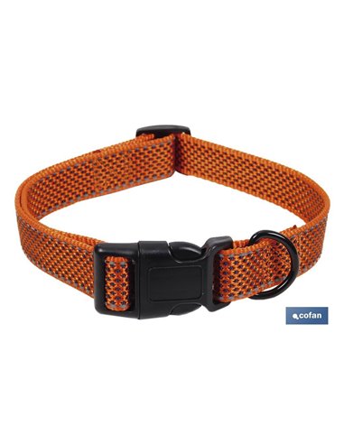 Collar Para Perros Naranja Modelo Roma 2.5x45-70