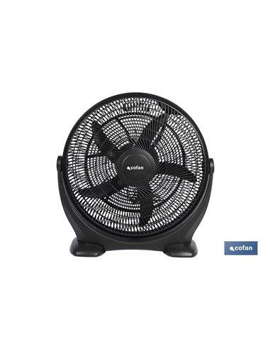 Ventilador De Suelo 5 Palas 3 Velocidades 90w Negro