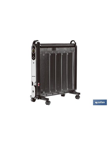 Radiador Mica Preto Modelo Astana 2000w Timer-Control