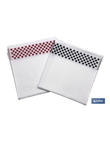 Pack de 2 Panos de Cozinha 50x50 Preto/Vermelho Modelo Mencía