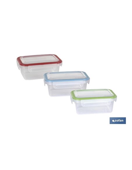 Fiambrera Verde Rectangular Con Junta Bi-Materia Modelo Yuba 0,5 L