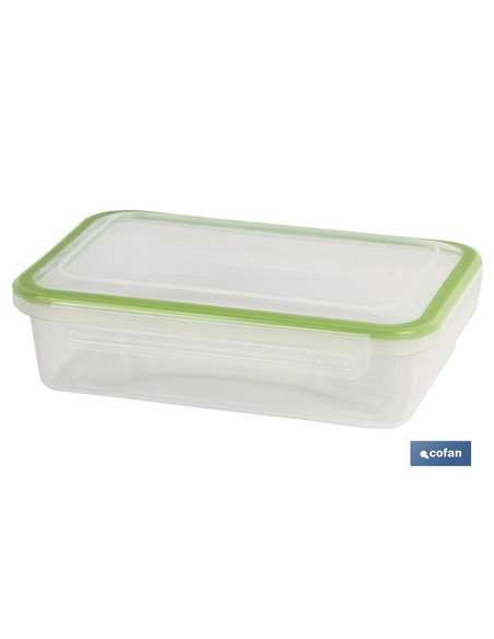 Lancheira Retangular Verde Com Junta Bi-Material Yuba Modelo 1 L