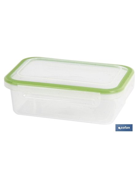 Fiambrera Azul Rectangular Con Junta Bi-Materia Modelo Yuba 0,5 L