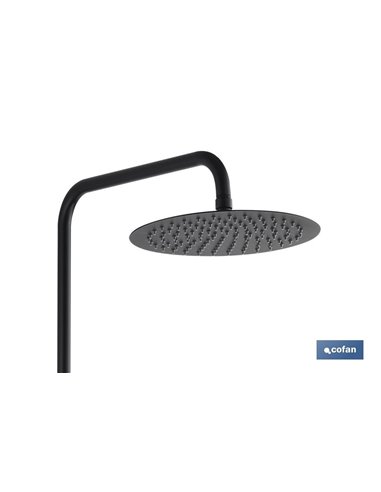 Columna Ducha Negra Con Grifo Monomando 1.40 Modelo Niagara