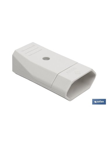 Base de plugue bipolar aéreo branco (10a-250v)