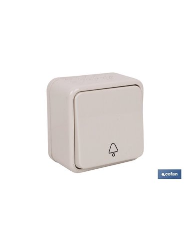 Pulsador Campana Superficie Modelo Atlantis 10a Blanco